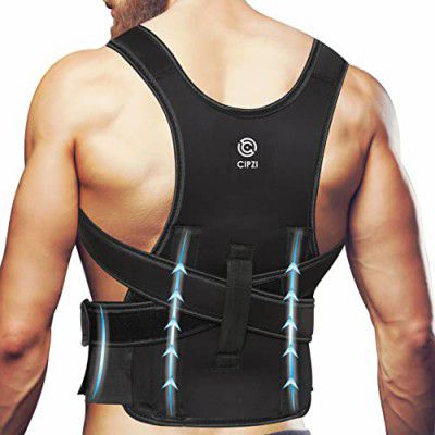 CIPZI Free Size Posture Corrector For Men And Women, Belt For Back Pain, Back Straight And Shoulder Support (Universal), Foam