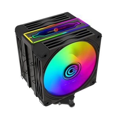 Circle Gaming CG 4P Duo ARGB CPU Air Cooler Mirror Close-Loop, Dual 120mm Fan | Black