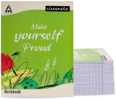 Classmate Notebook Regular Notebook Single Line 120 Pages (Multicolor, Pack of 12)