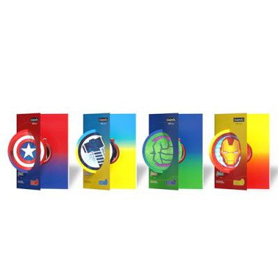 Classmate Play Series | Avengers 3 in 1 Flip Cover Notebook | Unruled, 160 Pages, 240mm x 180mm, Pack of 4, Marvel Notebook, Avengers Notebook, Notebook Set