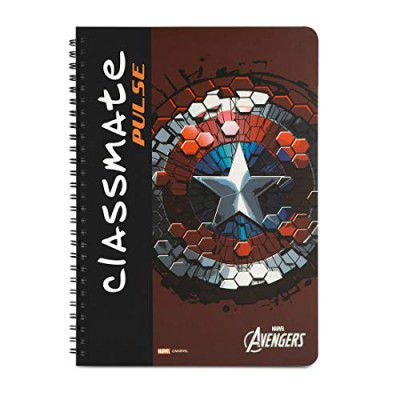 Classmate Pulse Spiral Notebook - 297 mm x 210 mm, Soft Cover, 180 Pages, Unruled