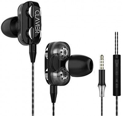 Clavier Thunder in-Ear Earphones with Mic for All Smartphones with Rich Bass & Noise Cancellation