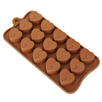 Clazkit Silicone Broken Heart Shape Chocolate Mould, 28.5 x 12 x 7 Centimeters