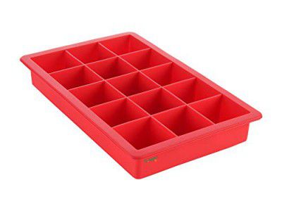 Clazkit Silicone Ice Tray Flexible 15 Cubes/Cavity, Multicolor