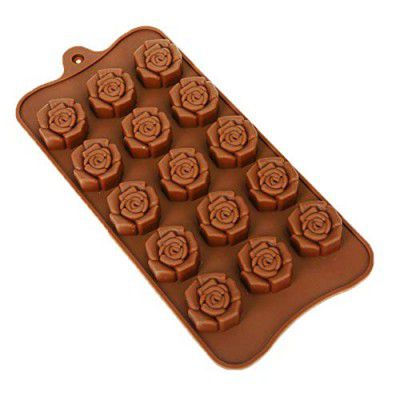 Clazkit Silicone Rose Petal Shape Chocolate Mould