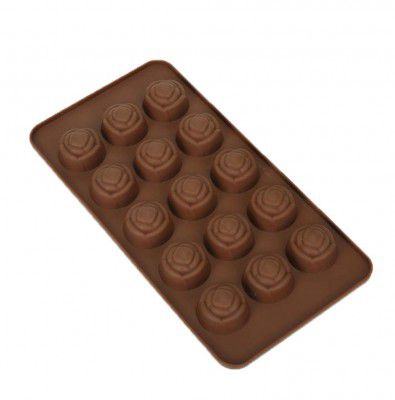 Clazkit Silicone Rose Shape Chocolate Mould