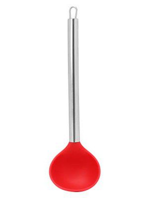 Clazkit Silicone Serving Spoon with Heat Resistant Silicone Covering Head and Stay-Cool Stainless Steel Handle,YH854