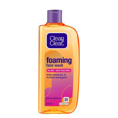 Clean & Clear Foaming Facewash for Oily Skin, Brown, 240ml