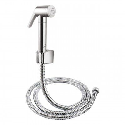 Cliquin KSHF2201 ABS Health Faucet with SS-304 Grade 1 Meter Flexible Hose Pipe and Wall Hook Health Faucet (Wall Mount Installation Type)