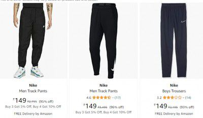 Nike Clothing Upto 98% Off