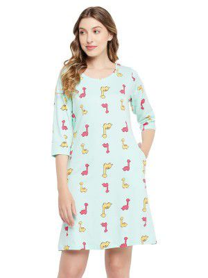 Clovia Women Cotton Short Length Nightdress