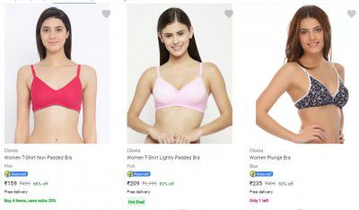 Clovia Women's Bras Upto 83% Off