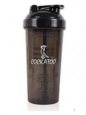 Cockatoo CS-01 Plastic Shaker Bottle (Black, 700 Milliliters)