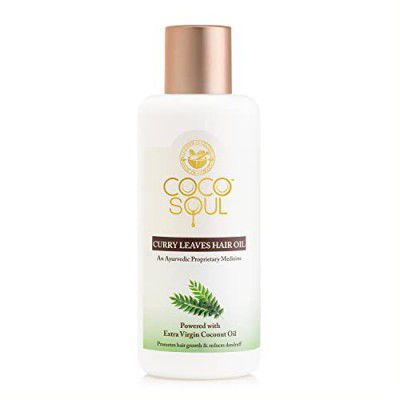 Coco Soul Curry Leaves Hair Oil for Dandruff Control with Extra Virgin Coconut Oil - From the Makers of Parachute Advansed | 200ml