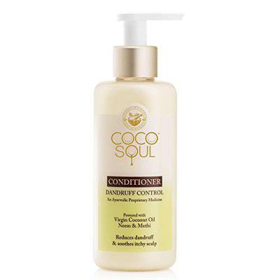 Coco Soul Dandruff Control Conditioner with Ayurvedic Medicine | Neem & Methi | Sulphate & Paraben Free - Makers of Parachute Advanced | 200ml