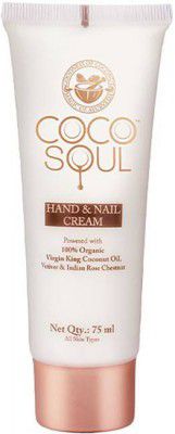 Coco Soul Hand Cream with Coconut & Ayurveda Silicones Mineral Oil Paraben & Sulphate Free  (75 ml)