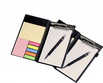 COI Memo Note Pad/Memo Note Book with Sticky Notes & Clip Holder in Diary Style (White 2 pcs)