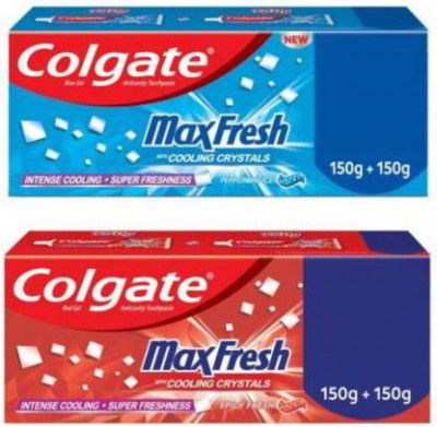 Colgate MaxFresh Toothpaste Red Gel Paste with Menthol for Super Fresh Breath, 600 gm Toothpaste  (2, Pack of 2)