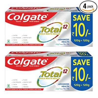 Colgate Total Advanced Health Antibacterial Toothpaste Saver Pack of 2 x 240g 