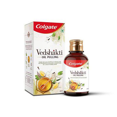 Colgate Vedshakti Oil Pulling, Clean and Healthy Mouth, 200ml, with Clove, Lemon Oil,Pack of 1