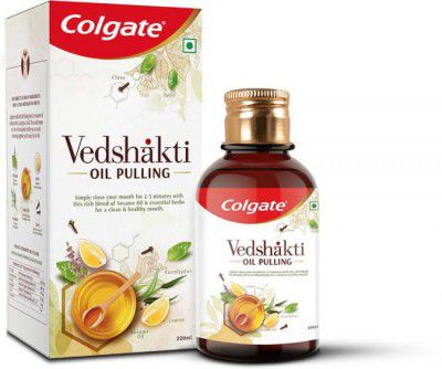 Colgate Vedshakti Pulling Oil, (Seasame oil enriched with tulsi, clove) an Ayurvedic Mouthwash - Tulsi  (200 ml)