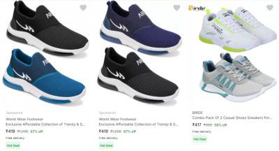 Combo Shoes Upto 86% Off Starting From Rs.253 