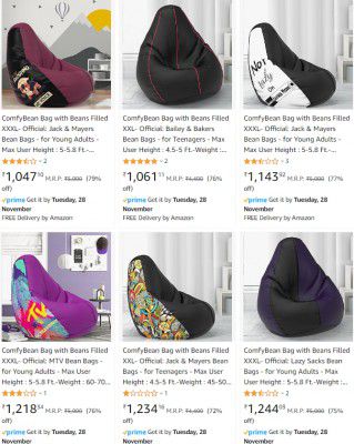 ComfyBean Bag with Beans Filled Discount Upto 84% Off