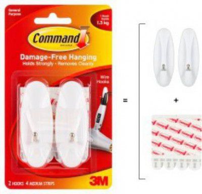 Command Medium Wire Hooks, 2hook, 4 strips Hook 2