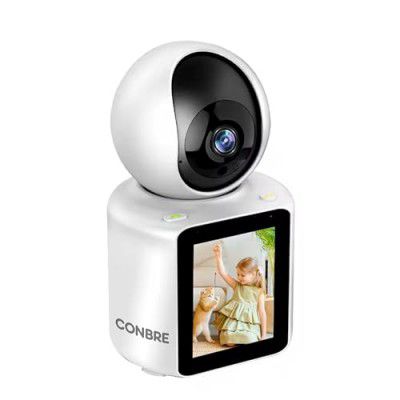 Conbre PrimeXR 3MP Wireless Video calling Indoor CCTV Camera for Baby and Pet Monitoring | Two Way Talk | Motion Track | Supports upto 128GB SD card