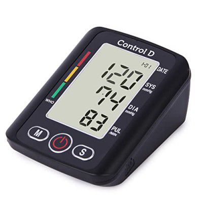 Control D Talking USB Port to Power BP Machine Fully Automatic Digital Electronic Speaking Blood Pressure BP Monitor Machine with Mdi Technology (Black)