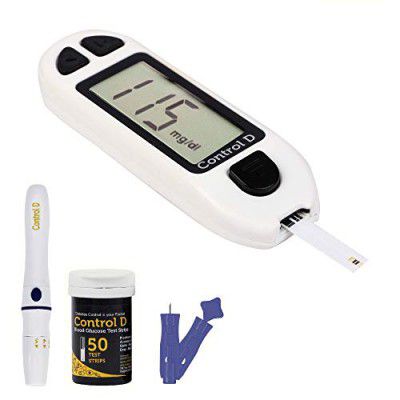 Control D White 50 Strips & Glucometer