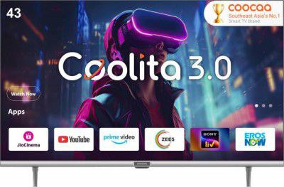 Coocaa (43") Full HD LED Smart Coolita TV 2024 Edition with Dolby Audio and Eye Care Technology (43S3U Plus)