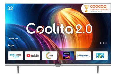 Coocaa 80 cm (32 inches) Frameless Series HD Ready Smart IPS LED TV 32S3U Pro (Black)