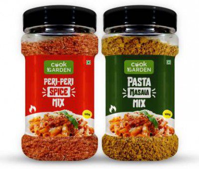 CookGarden Peri Peri & Pasta Masala mix Combo | Exotic Spices | Multi-purpose Seasoning (2 x 100 g)