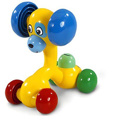 COSMOBABY Friction Dog Toy Cute Puppy 3 Face Role Play Toy|Yellow