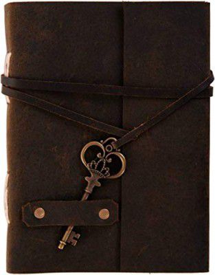 Craft Play Handicraft Leather Handmade Paper Handcrafted Regular Diary125 GSM (200 Unruled Pages_18cm x 13cm x 2cm)