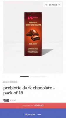 Cred Loot : Dark Chocolate Pack Of 15 @ 85