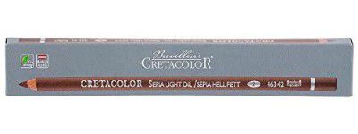 CRETACOLOR Artists Sepia Oil Pencils Light, Set of 3 (Pack of 2), CH463 42