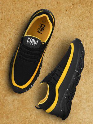 Crew STREET Men Yellow Running Non-Marking Shoes