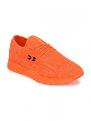 Crew STREET Men Orange Woven Design Sneakers