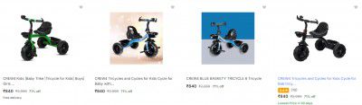 Crew4 Tricycles Upto 71% Off | start @840