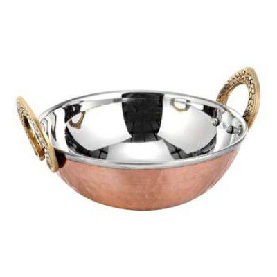 CROCKERY WALA AND COMPANY Copper Karhai, 700ml (Copper)