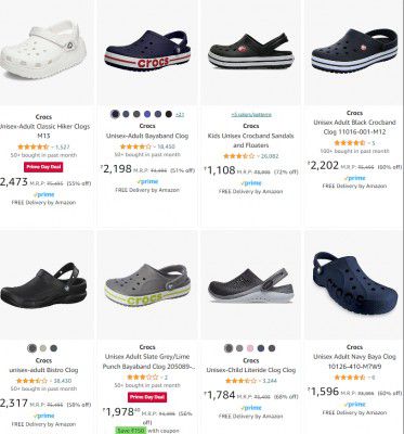 Crocs Clogs Upto 72% Off