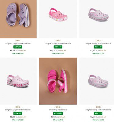 CROCS Girl's Footwear Upto 64% Off