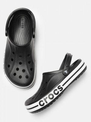 Crocs Unisex Black Solid Bayaband Clogs