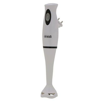 Croma 200 Watt Hand blender, stainless steel blades (CRAK4176, White)