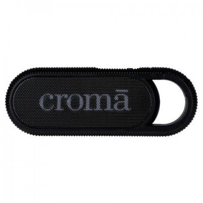 Croma 2W Portable Bluetooth Speaker (With Hook, Mono Channel, Black)