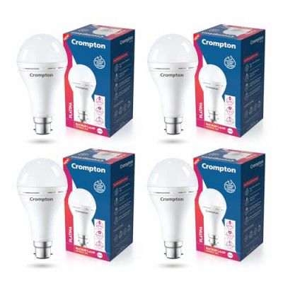 Crompton 8.5W Emergency LED Bulb | Backup Lamp | Inverter Bulb | Cool Day Light (6500K) | Pack of 4