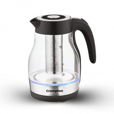 Crompton Deluxehot Glass Electric Kettle 1.7Ltr