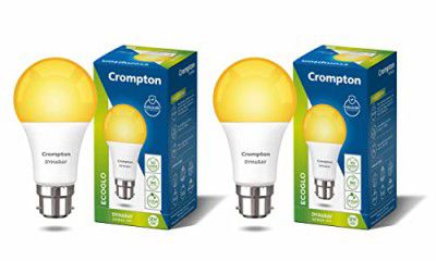 Crompton Dyna Ray 12W Round B22 LED Warm White Pack of 2